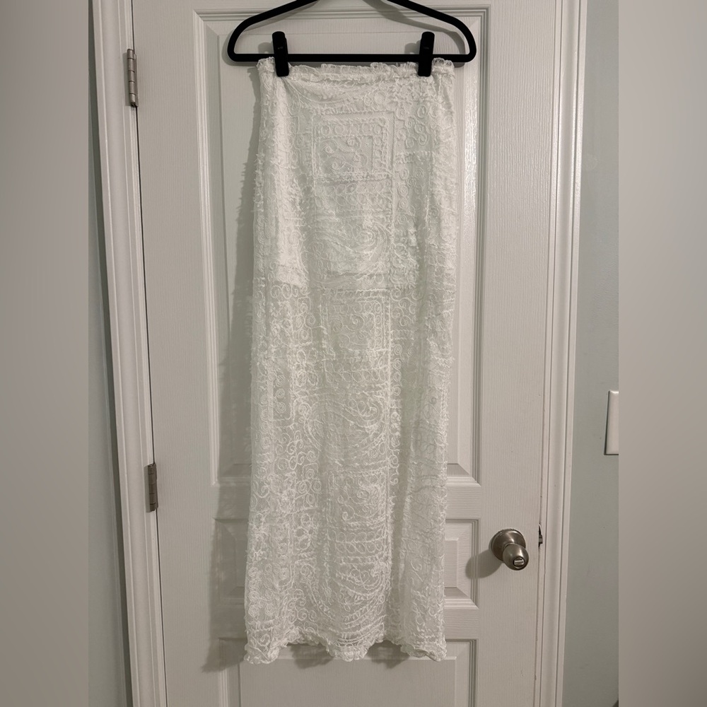 12th Tribe Lace Boho Maxi Skirt